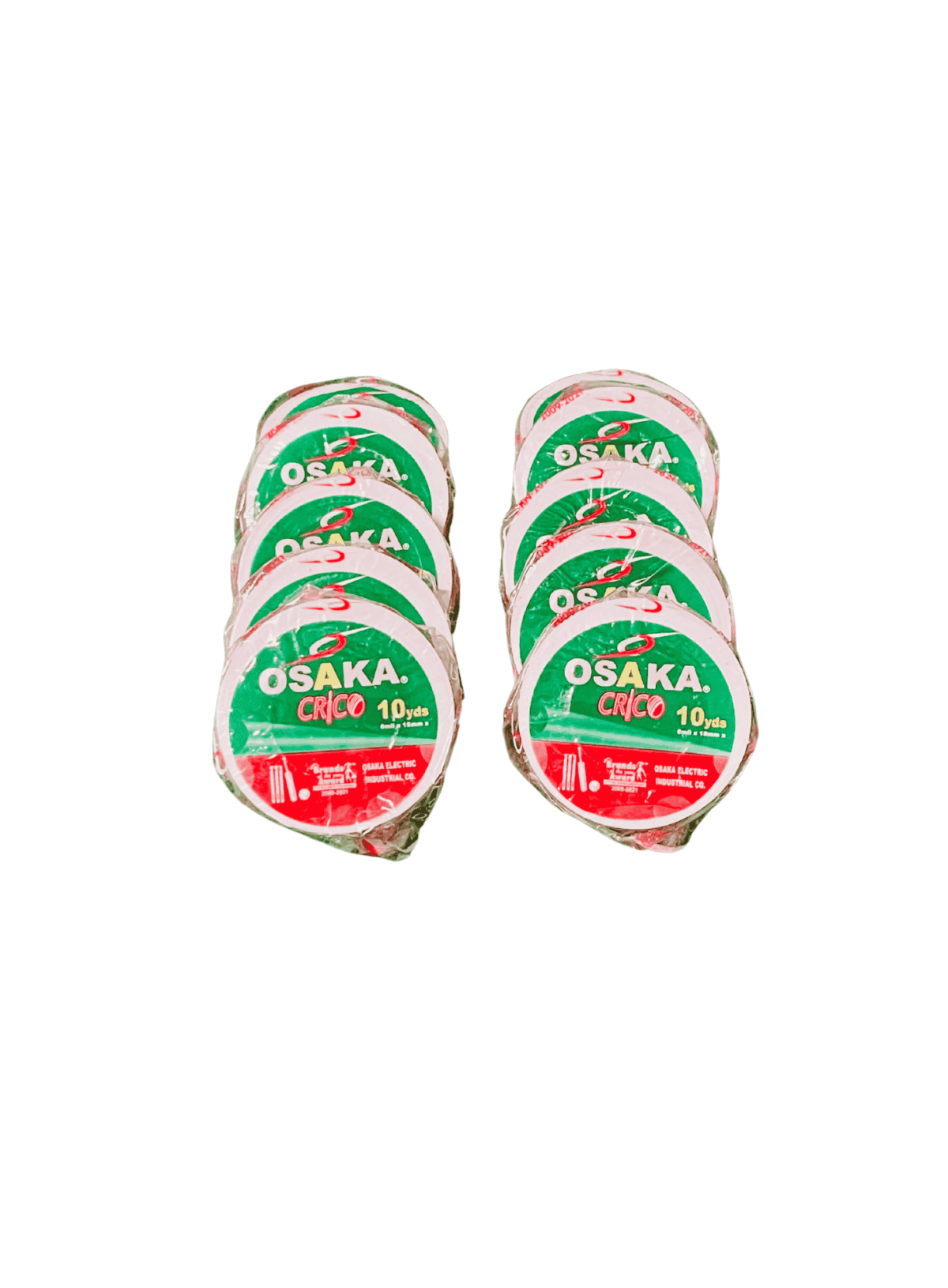 Osaka Tape for Cricket Ball wrapped around a cricket ball