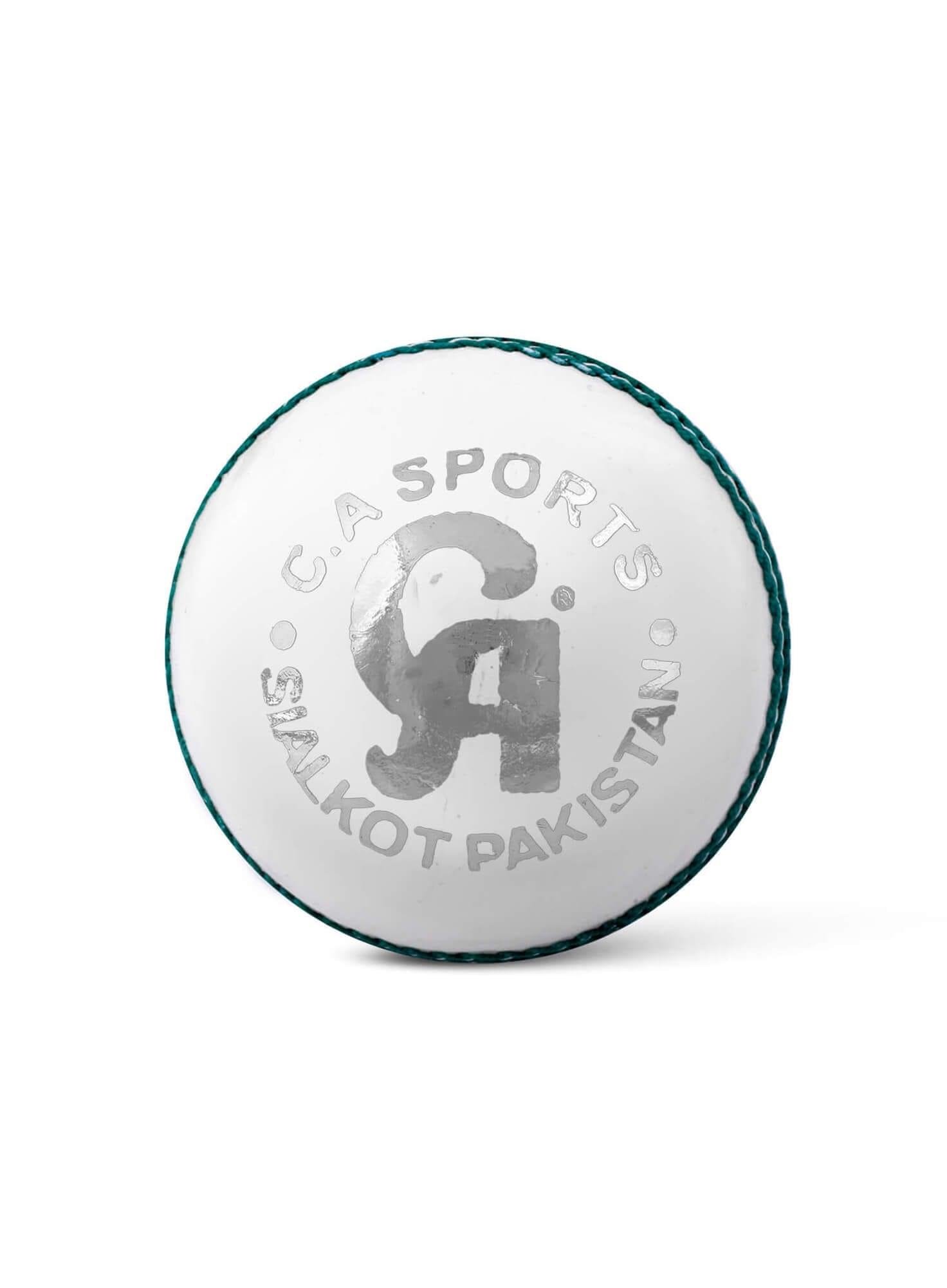 CA TEST STAR WHITE Leather Ball - Premium Quality for Sports