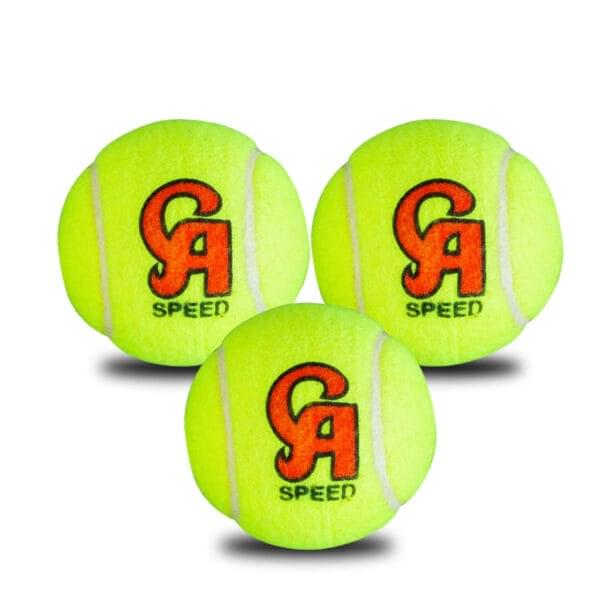 CA SPEED Cricket Tennis Ball Tape Ball (Pack of 3) - Durable High-Performance Cricket Balls for Training