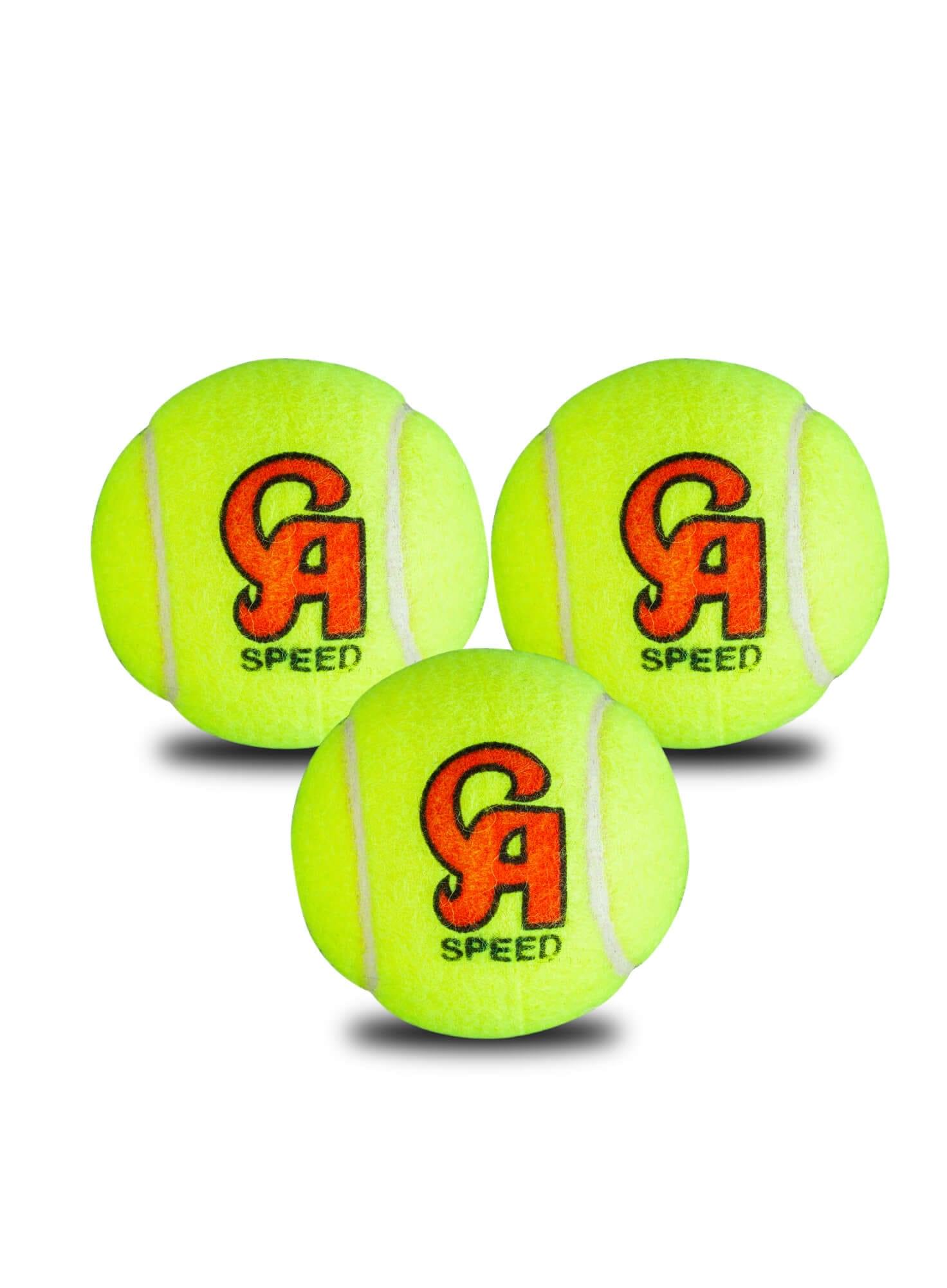 CA SPEED Cricket Tennis Ball Tape Ball (Pack of 3) - Durable High-Performance Cricket Balls for Training